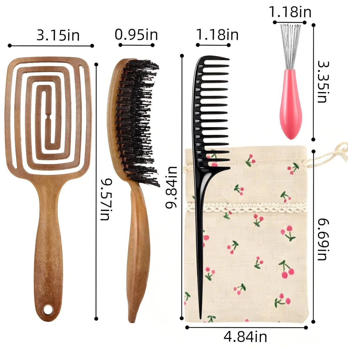 Hair Brush Detangler - Curved Vented Detangling Hair Brush for Women Men, Paddle Brush for Curly Straight Hair, Wet and Dry Styling, Faster Blow Drying