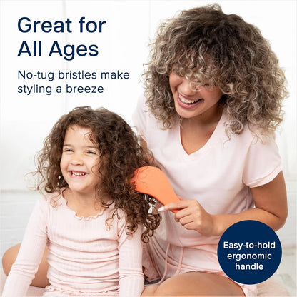 Crave Naturals Biggie Glide Thru Hair Brush - Detangler Brush for Curly, Straight, Wet or Dry Hair - Gentle Detangling Brushes for Adults, Kids, Toddlers - Hair Accessories for Women, 8.4x3.4" - Black
