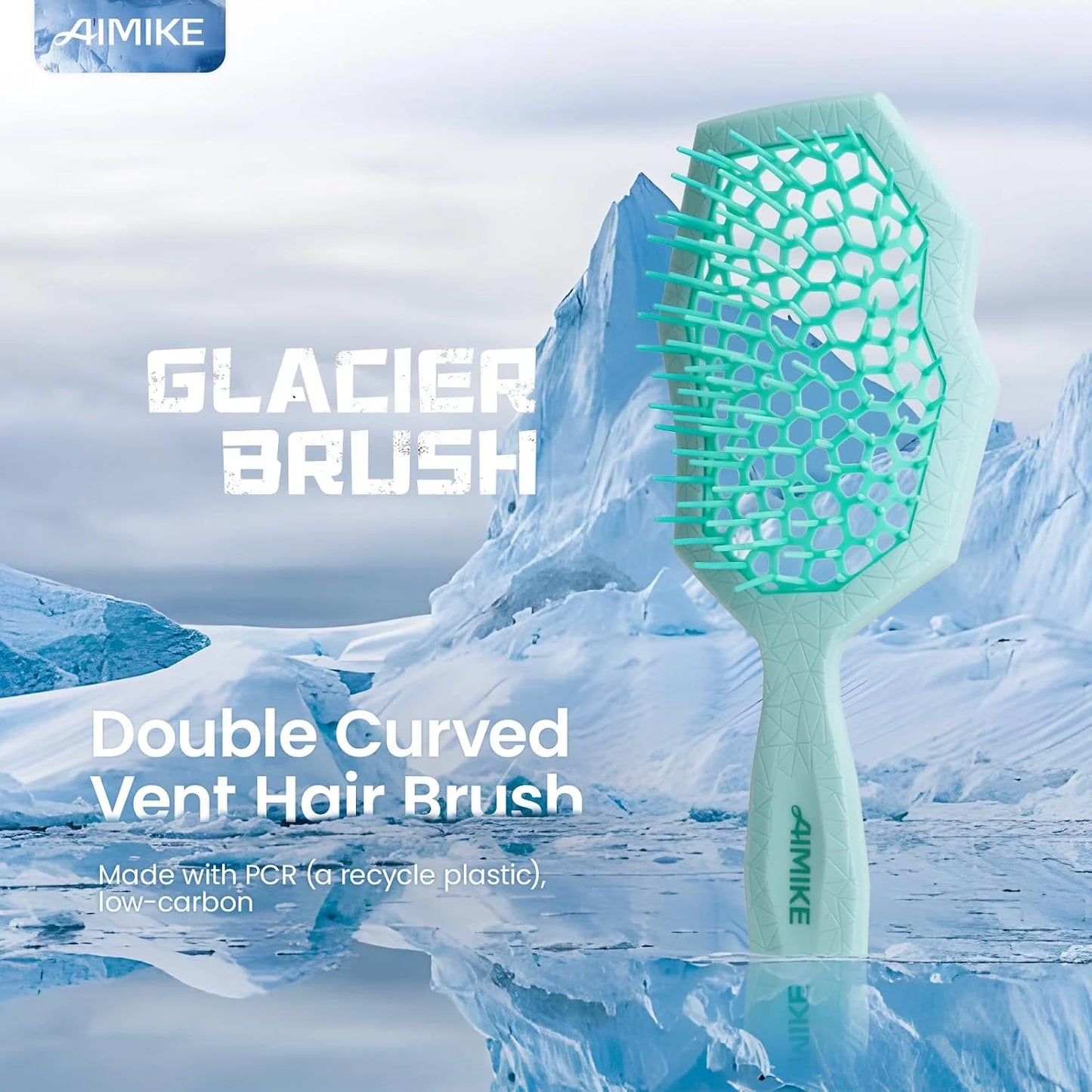 AIMIKE Glacier Detangler Brush for Curly Hair, Wet & Dry Hair Brush