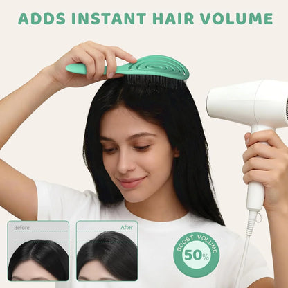 SHINLEA Hair Brush, Detangle Anti Tangle Brush, Spiral Hairbrush for Wet & Dry Hair, Women, Men, Kids, Glide Through Tangles For All Hair Types, Green