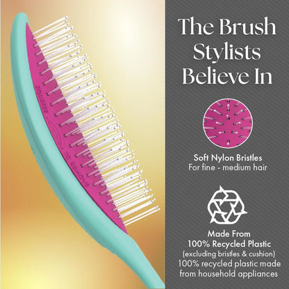 Olivia Garden Aurora Detangler Brush for Wet and Dry Fine to Medium Hair - Detangling Brush for Women, Men, Kids