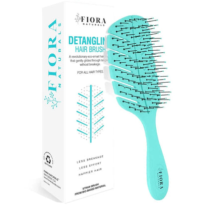 Fiora Naturals Detangler Brush for Wet and Dry Hair, Soft Detangling Brush