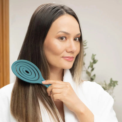 Ninabella Detangler Brush - No Tangle Hair Brush for Women, Fine, Thick and Long Hair - Hairbrush for Wet and Dry Hair, Gentle on the Scalp - Light Blue
