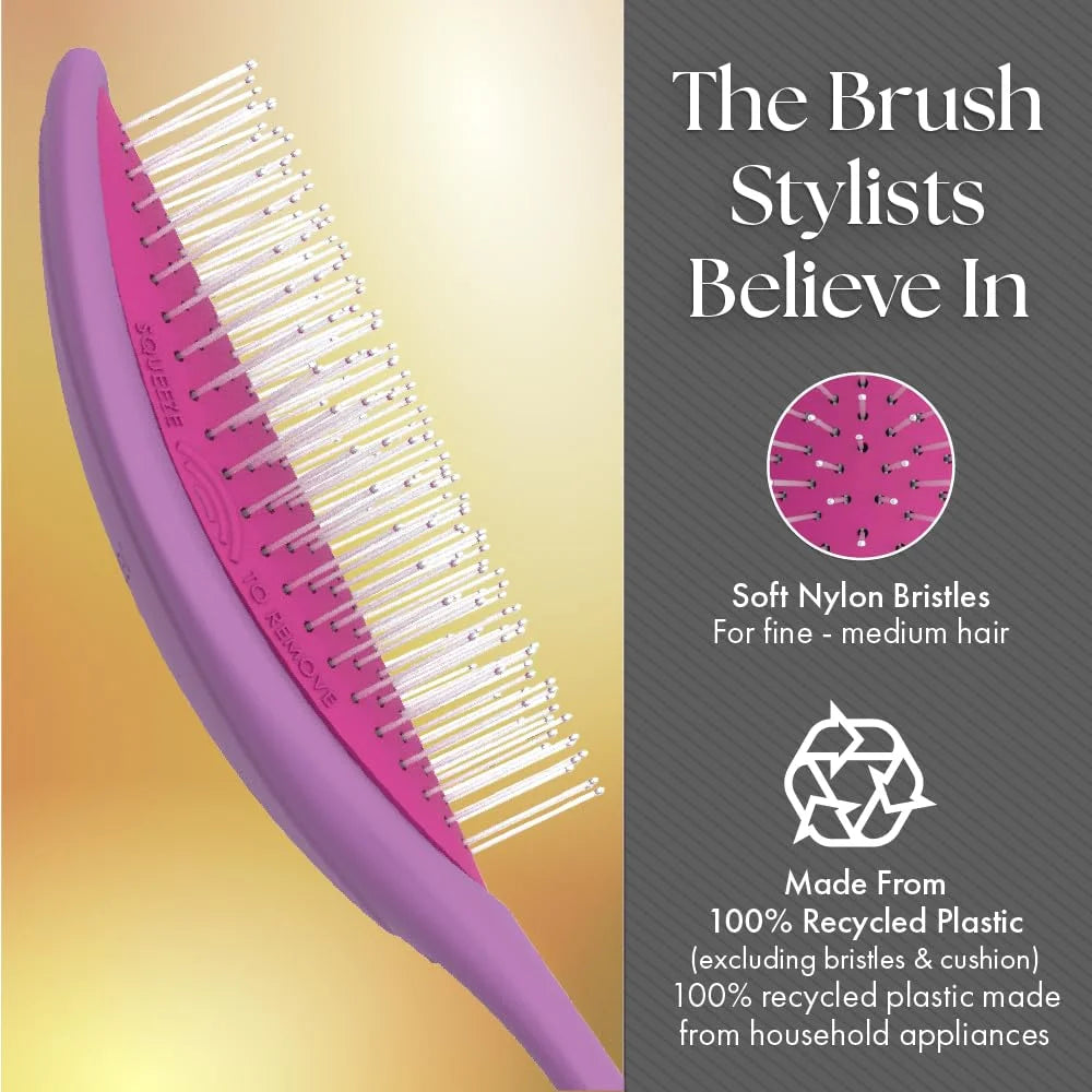 Olivia Garden Aurora Detangler Brush for Wet and Dry Fine to Medium Hair - Detangling Brush for Women, Men, Kids