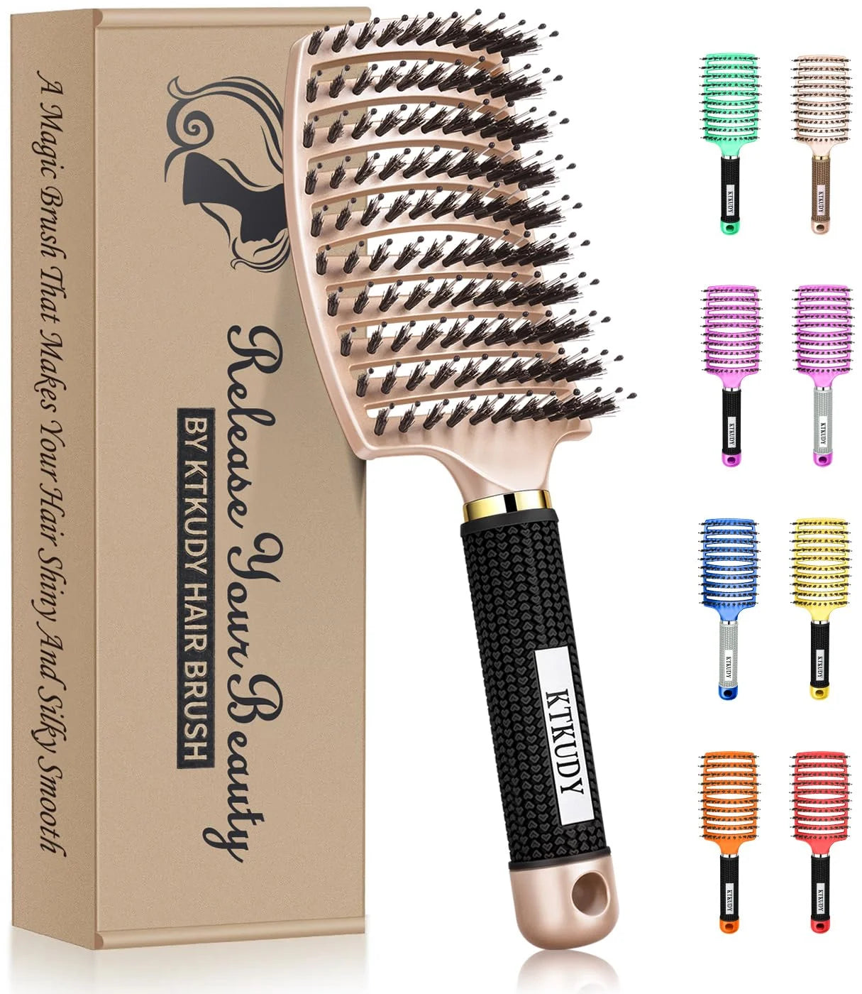 Detangling Brush for Women & Kids, Wet & Dry Hair, All Hair Types