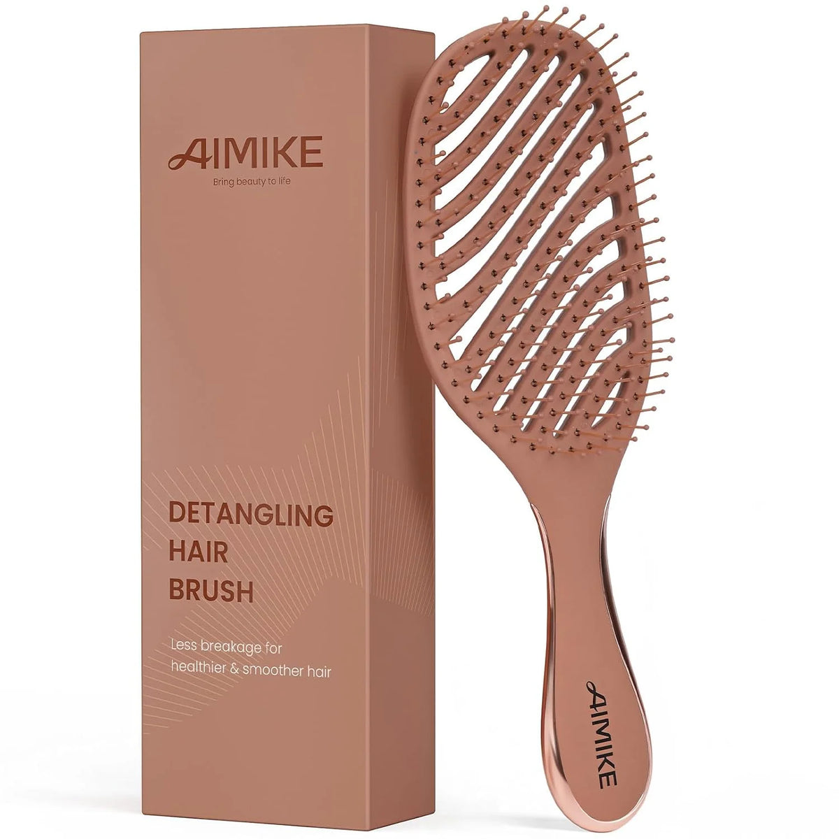 AIMIKE Detangler Paddle Hair Brush for Women & Fine Hair, Wet & Dry