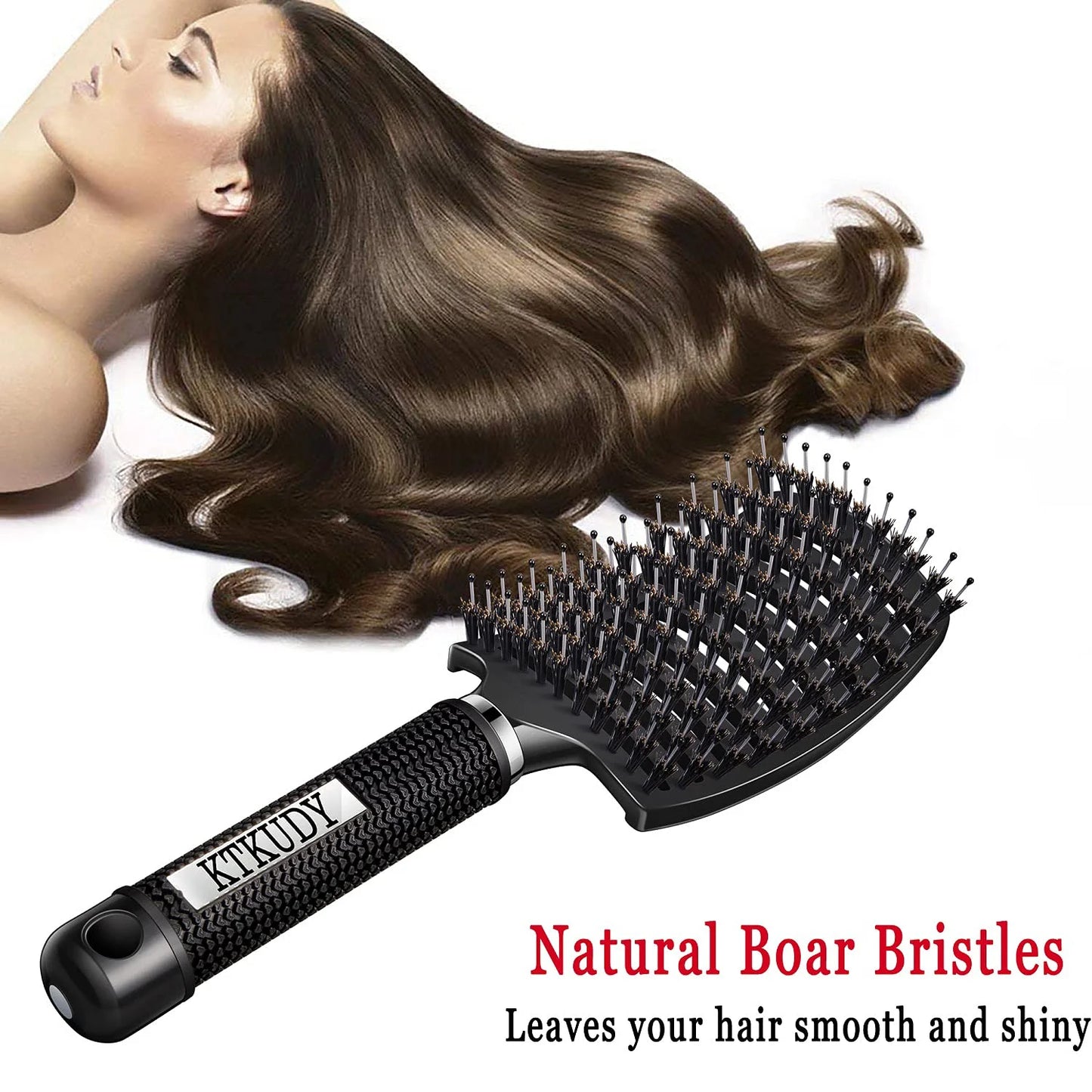2 Pack Detangling Brushes for Women & Kids, Wet & Dry Hair, All Hair Types