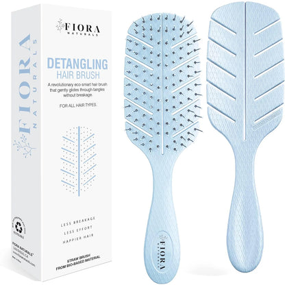 Fiora Naturals Detangler Brush for Wet and Dry Hair, Soft Detangling Brush