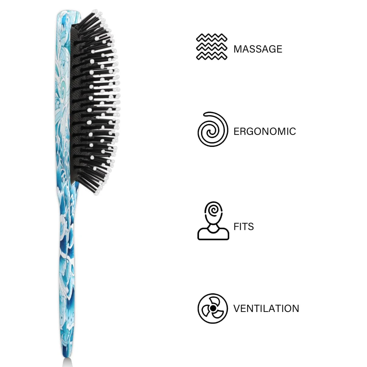 Wet Hair Brush Detangling Hair Brushes for Women Men, Paddle Brush(Retro Leopard Cheetah Animal Print)