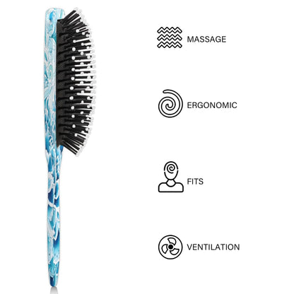 Wet Hair Brush Detangling Hair Brushes for Women Men, Paddle Brush(Retro Leopard Cheetah Animal Print)