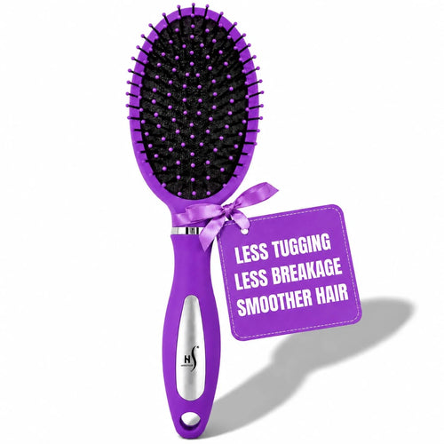 HerStyler Purple Hair Brush Detangler -Pain Free, No Breakage