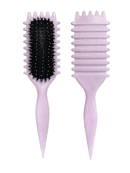 Blue Curl Defining Brush for Curly Hair – Detangling & Styling Brush for Women & Men, Defines 2A to 4C Curls, Reduces Frizz, Perfect for Wet & Dry Hair (Blue)