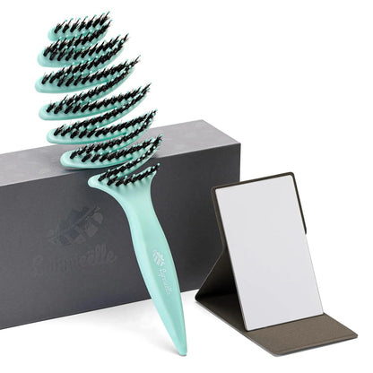 Natural Boar Bristle Hair Brush for Fine Hair - A Great Gift