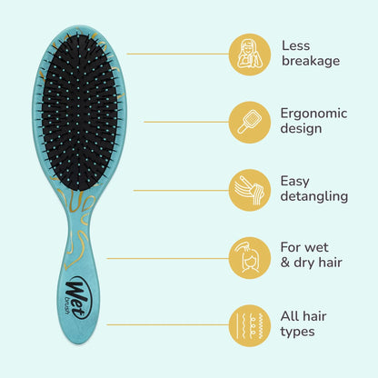 Wet Brush Disney Original Hair Detangler, Cinderella (Elegant Princess), Ultra-Soft IntelliFlex Bristles, Detangling Brush Glides Through Tangles (Wet Dry & Damaged Hair), Women & Men