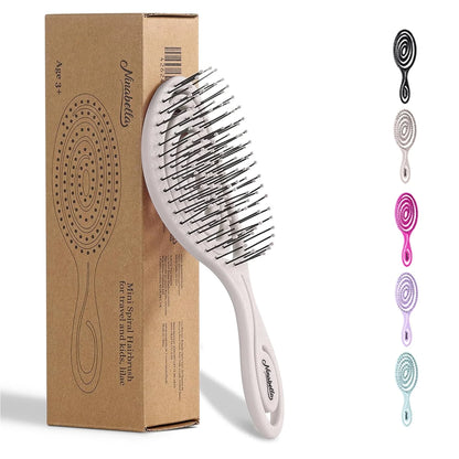 Ninabella Detangler Brush - No Tangle Hair Brush for Women, Fine, Thick and Long Hair - Hairbrush for Wet and Dry Hair, Gentle on the Scalp - Light Blue