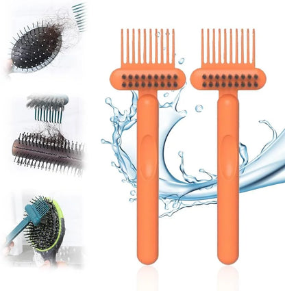 2 In 1 Hair Brush Cleaning Tool, 2025 New Comb Cleaning Brush, Portable Brush Cleaner for Travel, Hairbrush Cleaning Tool for Hair Salons (Green*2)