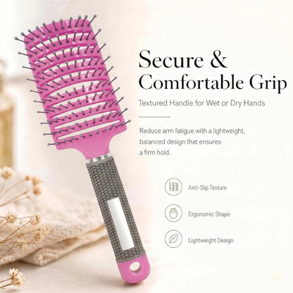 Curved Vented Hair Brush,Detangler Brush Faster Blow Drying for Women, Men