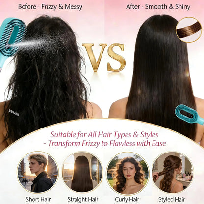 Hair Brush with Water Spray - 2-in-1 Detangler Brush for Frizz Control