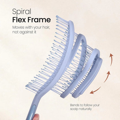 AIMIKE Spiral Flex Hair Brush for Fine Hair, Gentle Detangler for Women