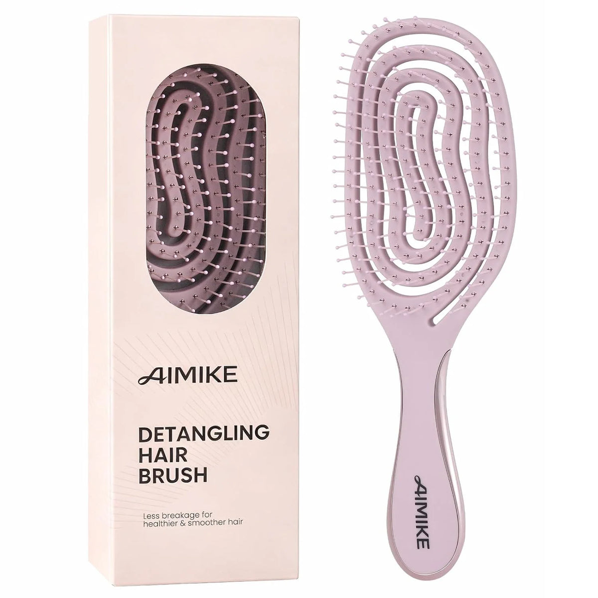 AIMIKE Spiral Flex Hair Brush for Fine Hair, Gentle Detangler for Women