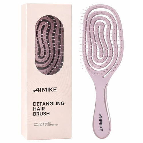 AIMIKE Spiral Flex Hair Brush for Fine Hair, Gentle Detangler for Women