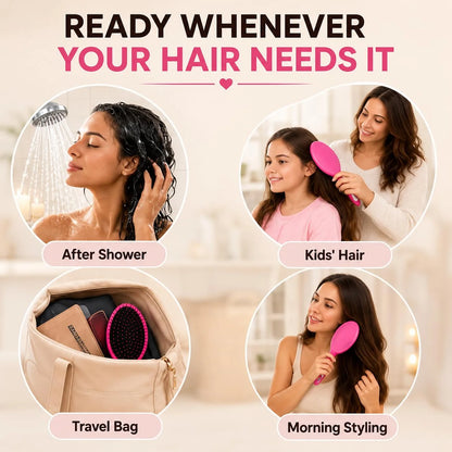 HerStyler Purple Hair Brush Detangler -Pain Free, No Breakage