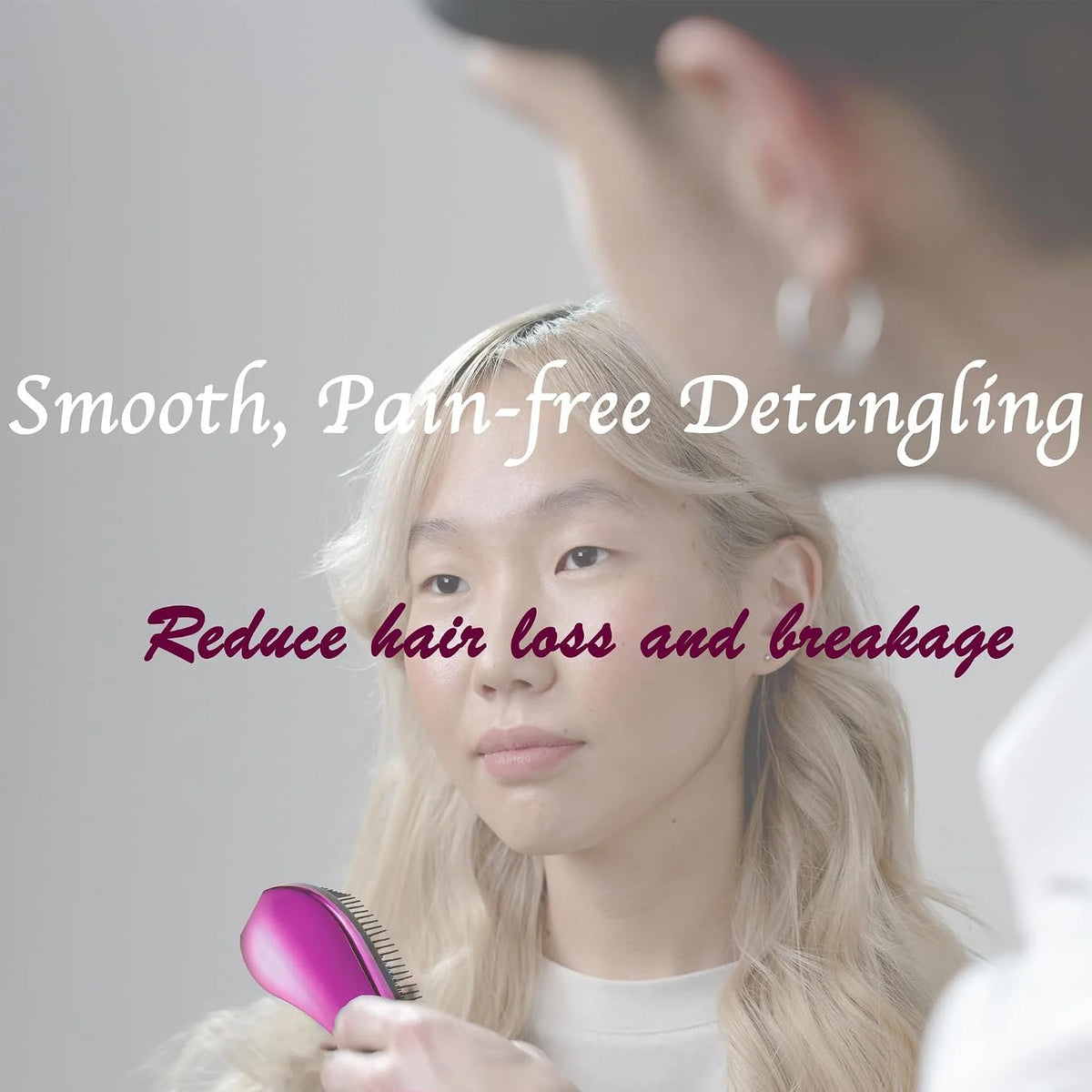 WYNK Detangling Hairbrush Detangler 2 Pack for Adults & Kids, Iridescent