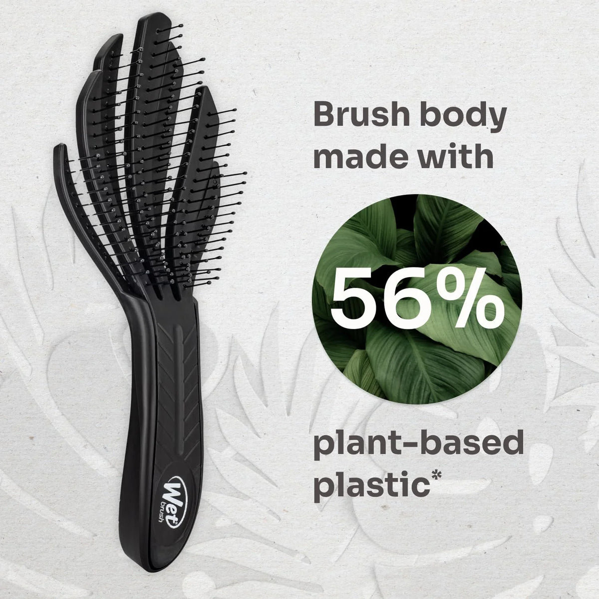 Wet Brush Go Green Curl Detangler Hair Brush - Pale Pink Ultra-Soft IntelliFlex Detangling Bristles Glide Through Tangles with Ease - Great For Curly Hair-No Split Ends & Pain-Free for Wet or Dry Hair