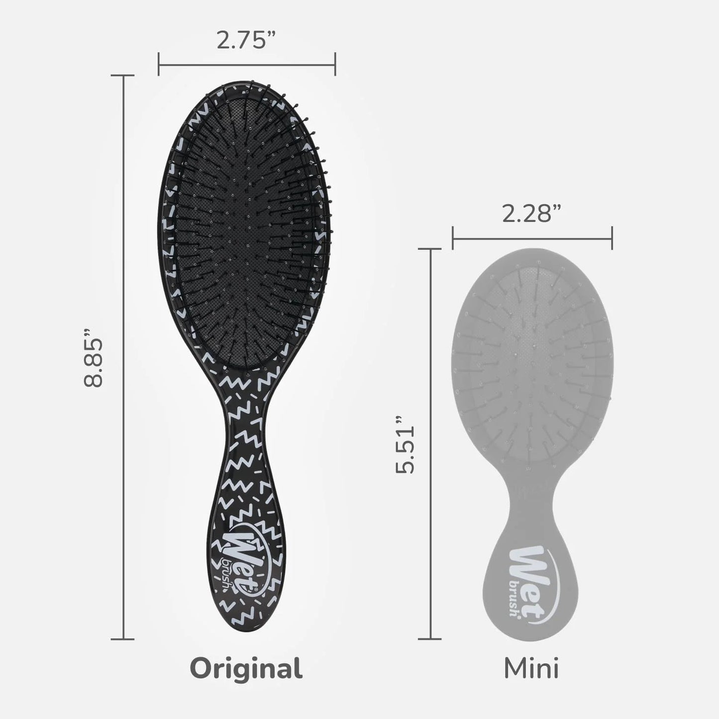 Wet Brush Original Detangler Hair Brush, Hipster Sketch, Ultra-Soft IntelliFlex Bristles, Detangling Bristles Glide Through Tangles (Wet & Dry Hair), Women & Men