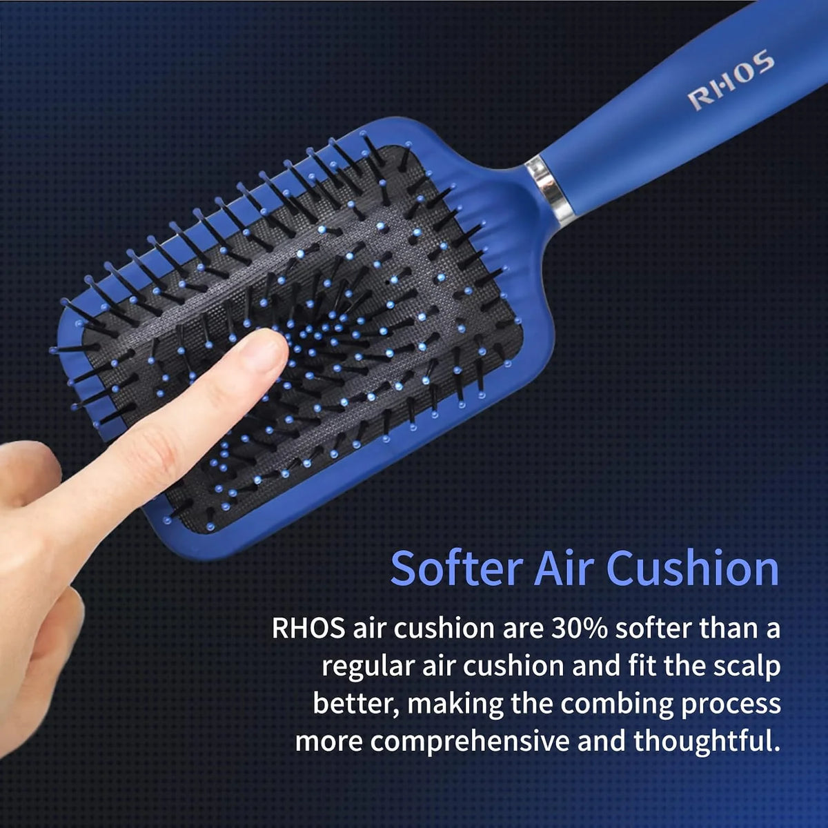 Purple Square Paddle Hair Brush for Women Men's Thin,Short,Thick,Long Hair
