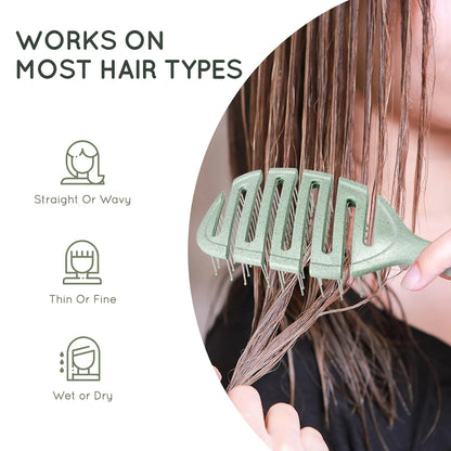 Detangler Hairbrush, Soft Bristle Detangling Brush,Quick Smoothing(Natural)