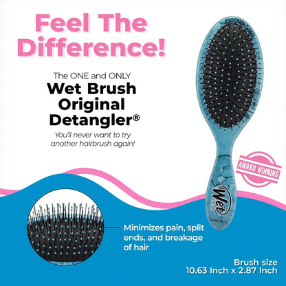 Wet Brush Original Detangler Hair Brush, Arctic Blue - All Hair Types - Ultra-Soft IntelliFlex Detangler Bristles Glide Through Tangles with Ease - Pain-Free Comb for Men & Women