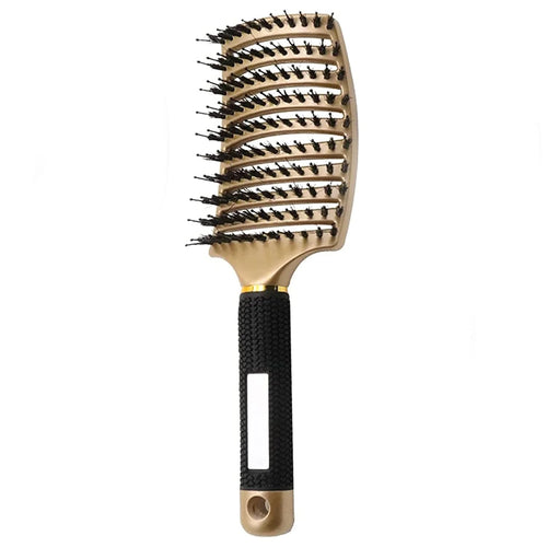Detangling Brush, Wet Dry Detangler Hair Brushes, Vented Detangling Brush, Fast Drying Styling Massage Hairbrush for Women & Kids’ Long, Thick, Thin, Curly & Tangled Hair (Gold)