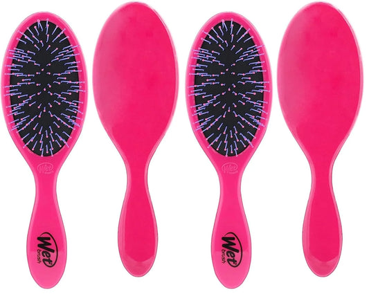 Wet Brush Original Detangler for Thick Hair - Exclusive Ultra-soft IntelliFlex Bristles - For All Hair Types, Women, Men, Wet and Dry Use - Pink, 1 Count (Pack of 2)