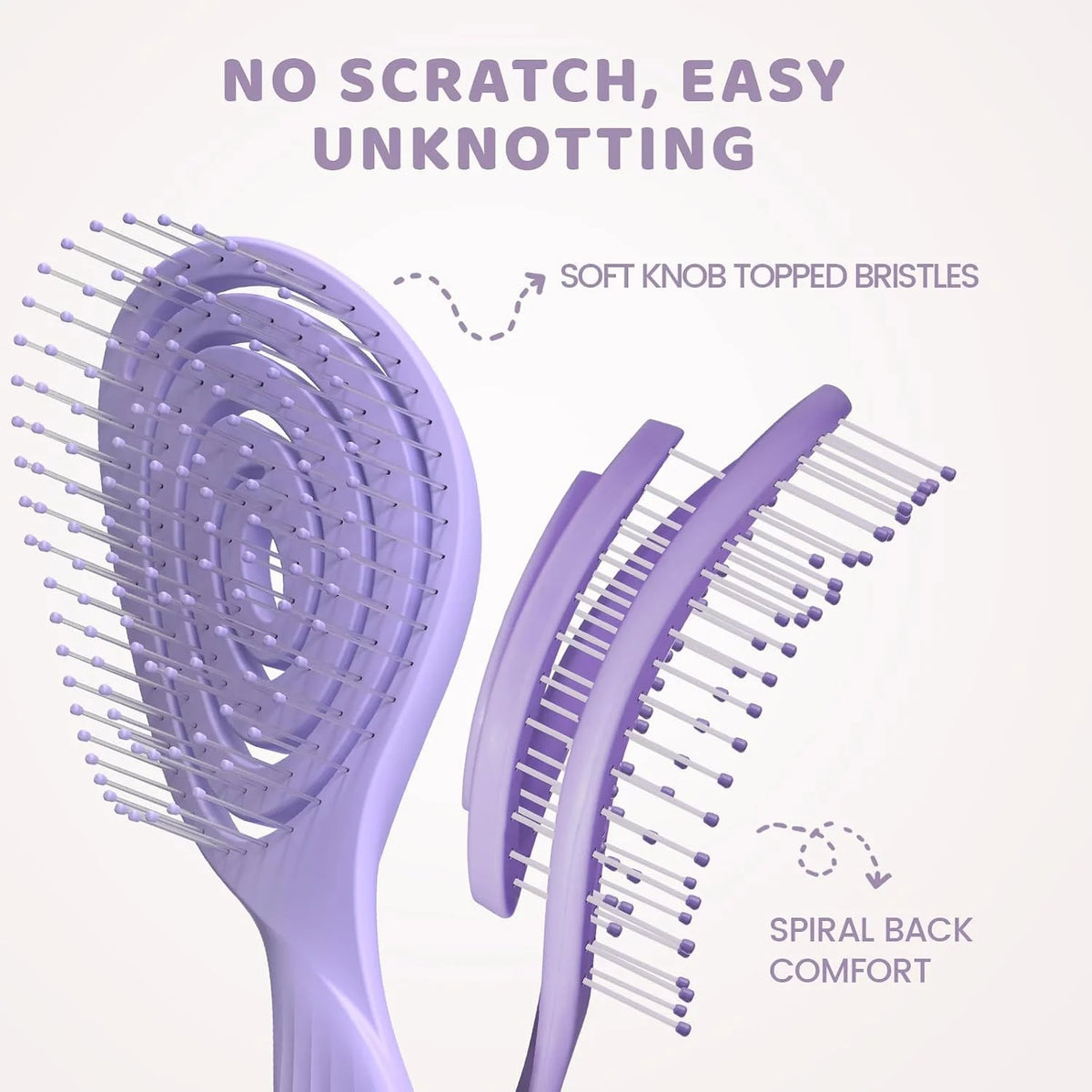 SHINLEA Hair Brush, Detangle Anti Tangle Brush, Spiral Hairbrush for Wet & Dry Hair, Women, Men, Kids, Glide Through Tangles For All Hair Types, Green