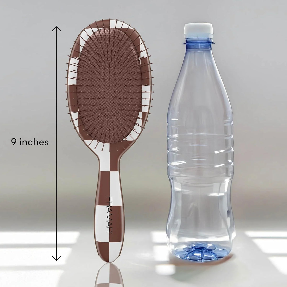 FRAMAR Checkered Hair Brush Detangler, Wet Hair Brushes For Women – Pink