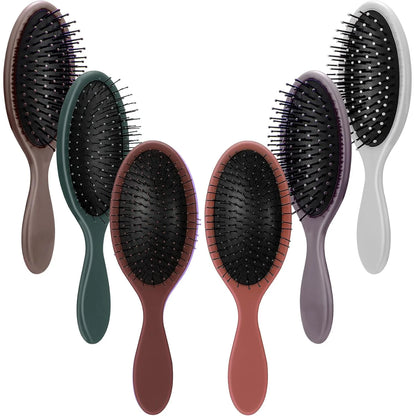 Nuenen 6 Pcs Wet Detangling Hair Brush, Dry Soft Bristle, Black