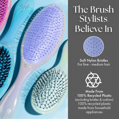 Olivia Garden Aurora Detangler Brush for Wet and Dry Fine to Medium Hair - Detangling Brush for Women, Men, Kids