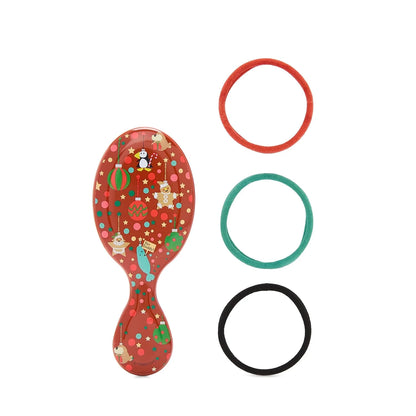 Wet Brush Original Detangler Hair Brush Frosty Kit - Ultra-Soft IntelliFlex Bristles - Detangling Brush Glides Through Tangles For All Hair Types (Wet Dry & Damaged) - 1 Brush & 1 Scrunchie