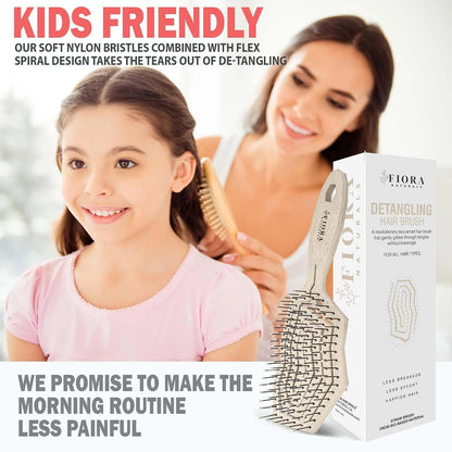 Fiora Naturals Detangling Hair Brush for Women, Detangler Hair Brush, Pink