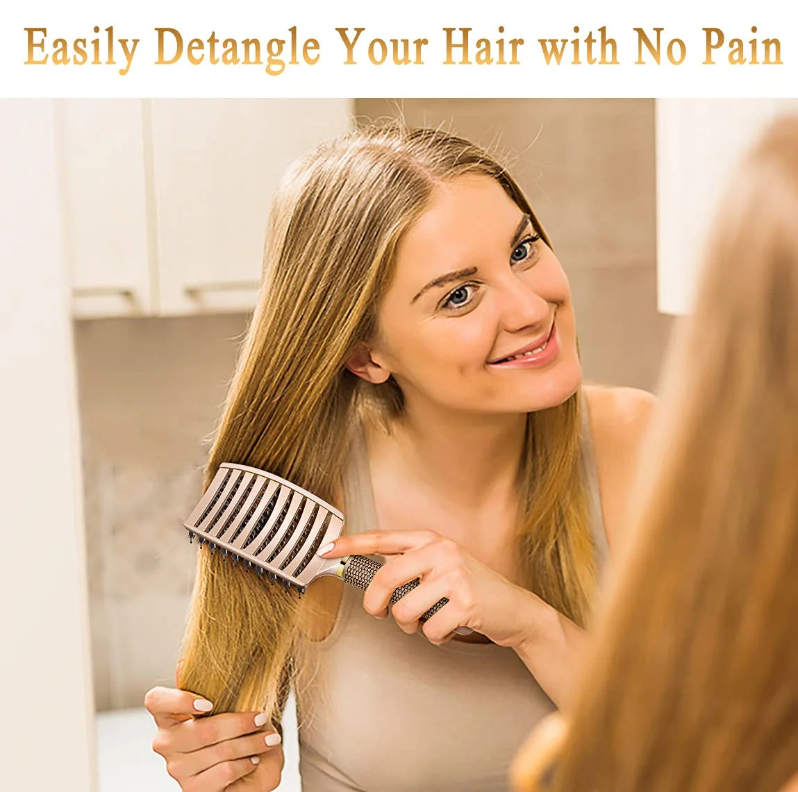 Detangling Brush for Women & Kids, Wet & Dry Hair, All Hair Types