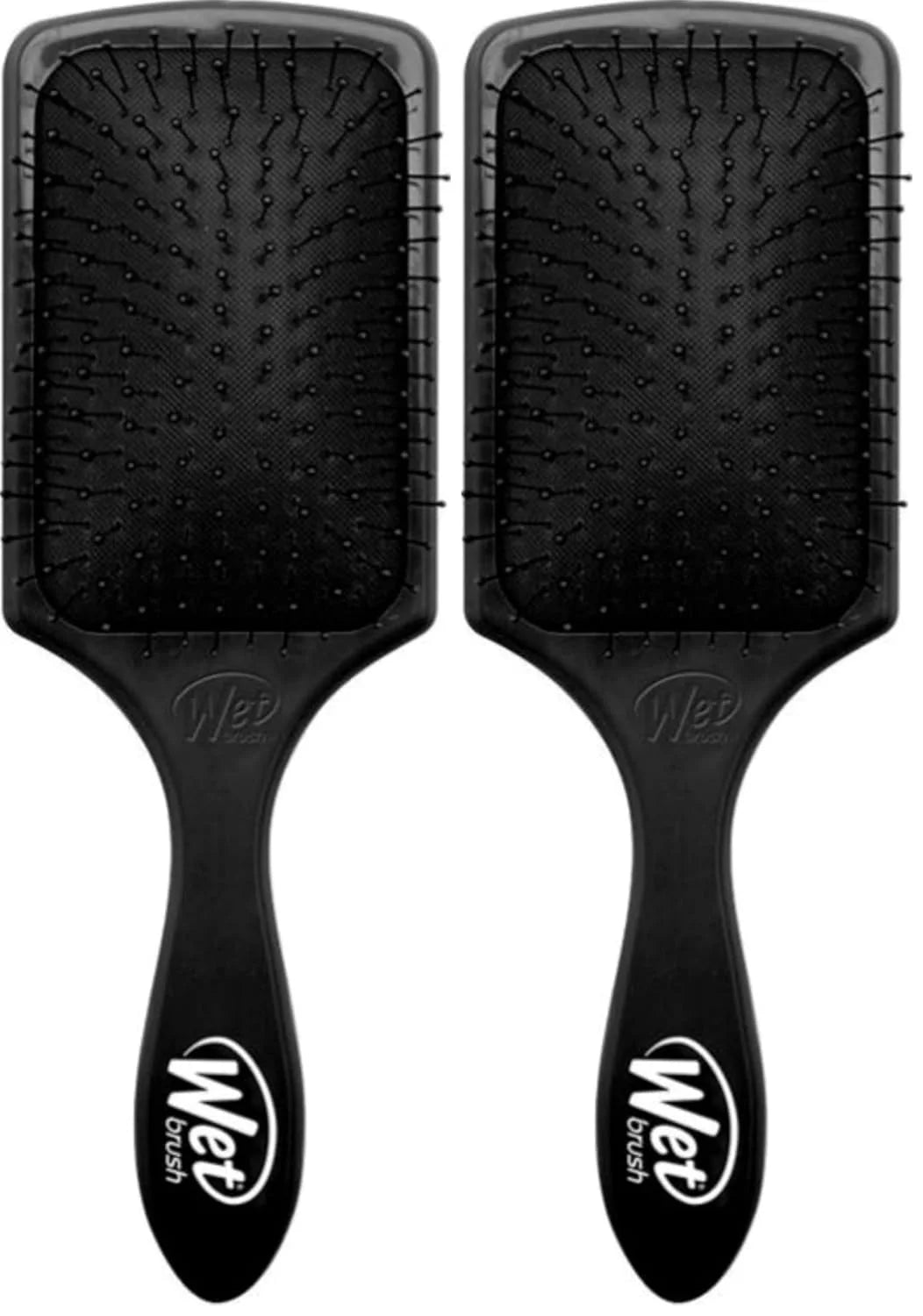 Wet Brush Refresh and Extend Paddle Detangler, Black, Detangling Brush with Infused Charcoal Ultra-Soft IntelliFlex Bristles For All Hair Types, Removes Dirt, Excess Oils & Impurities