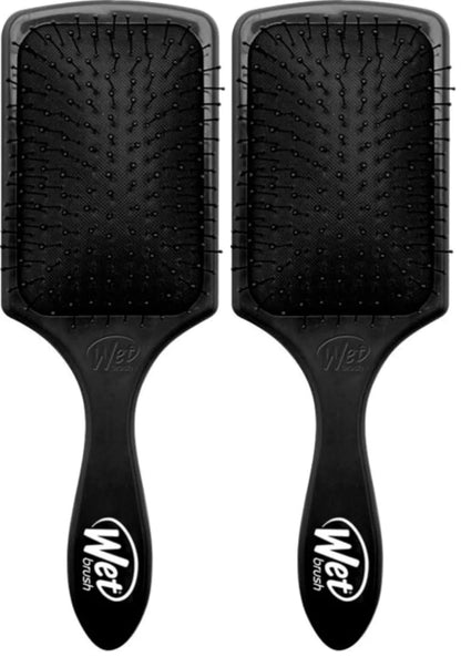 Wet Brush Refresh and Extend Paddle Detangler, Black, Detangling Brush with Infused Charcoal Ultra-Soft IntelliFlex Bristles For All Hair Types, Removes Dirt, Excess Oils & Impurities