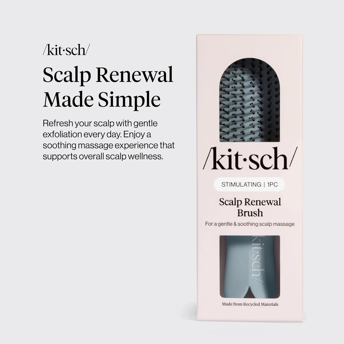 Kitsch Scalp Renewal Brush - Hairbrush Scalp Massager - Haze Blue