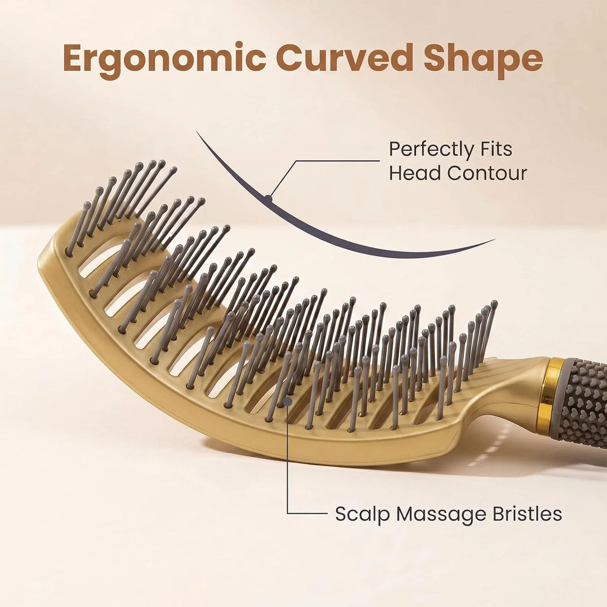Curved Vented Hair Brush,Detangler Brush Faster Blow Drying for Women, Men