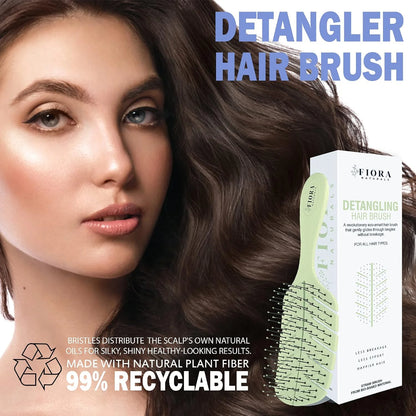 Fiora Naturals Detangler Brush for Wet and Dry Hair, Soft Detangling Brush