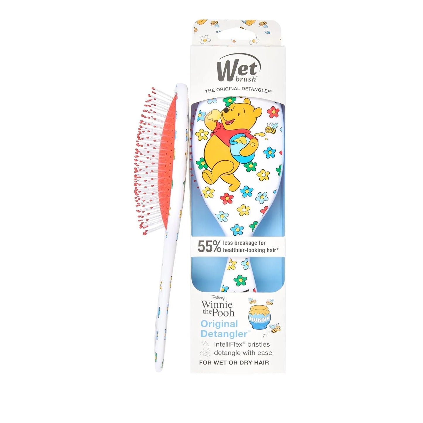 Wet Brush Original Detangling Hair Brush, Hello Disney Daisy Duck - Ultra-Soft IntelliFlex Bristles - Detangler Brush Glide Through Tangles With Ease For All - For Women, Men, Wet & Dry Hair