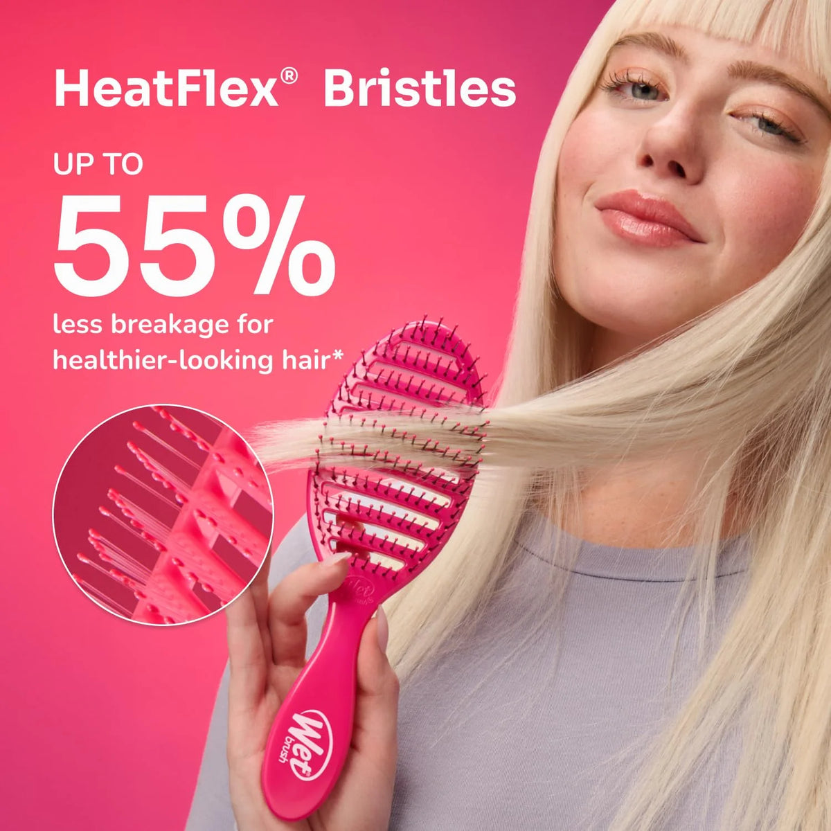 Wet Brush Speed Dry Hair Brush, Orange Crush (Summer Quencher) - Vented Design & Soft HeatFlex Bristles Are Blow Dry Safe - Ergonomic Handle Manages Tangles - Pain-Free Hair Accessories