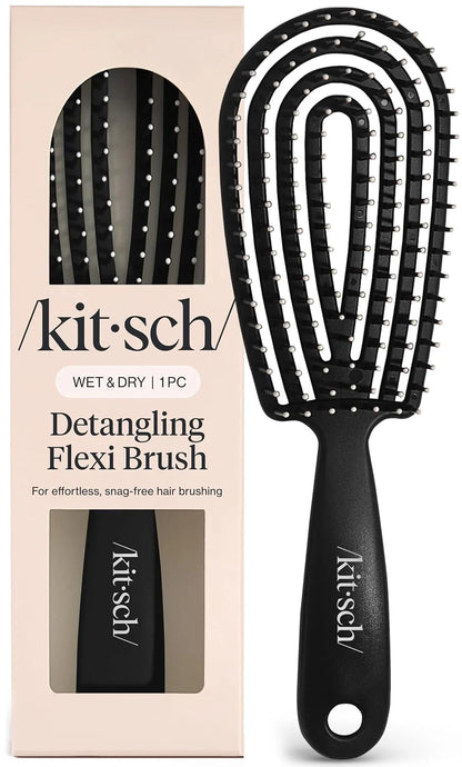 Kitsch Flexi Flow Detangler Brush, Hair Brushes For Women - Terracotta