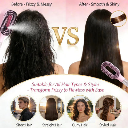 Hair Brush with Water Spray - 2-in-1 Detangler Brush for Frizz Control